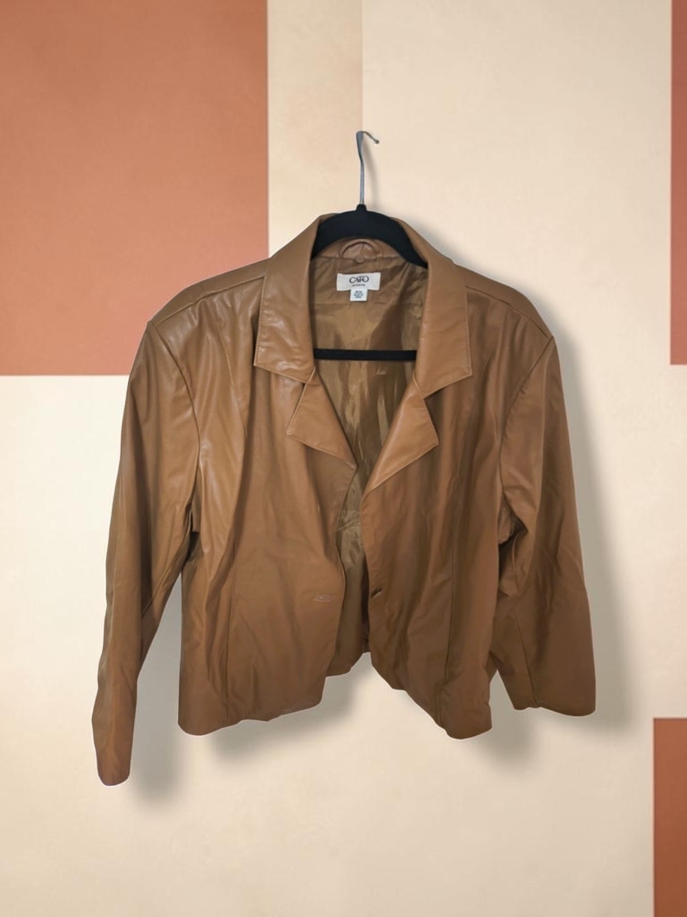 Cato Women's Light Brown Leather Jacket